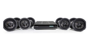 4-Zone Matrix Amplifier w/Triad InCeiling R28 Open Round (4-Pair)